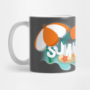 Hello Summer - Sun -Surfing - Swimming -Beach Mug